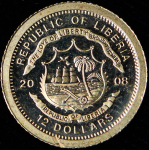 12 долларов 2008 "Польша" (Либерия)
