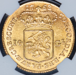 14 гульденов 1763 (Нидерланды) (в слабе)