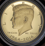 1/2 доллара 2014 "50 лет выпуску полдоллара "Кеннеди"" (в п/у)