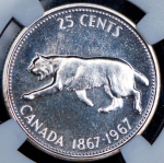 25 центов 1967 (Канада) (в слабе)