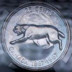 25 центов 1967 (Канада) (в слабе)