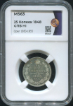 25 копеек 1848 (в слабе)