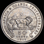 50 центов 1906 (Британская Восточная Африка и Уганда)