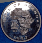 5000 шиллингов 1993 "Защита Дикой Природы" (Уганда) (в п/у)