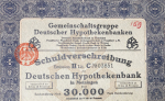 Долговое обязательство 30000 марок 1923 "Deutschen Hypothekenbank" (Германия)