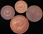 Набор из 4-х медных монет 1924