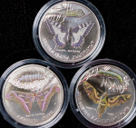 Набор из 7-ми монет 3 апсара 2021 "Бабочки Абхазии"