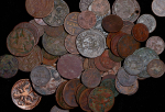 Набор из 78-ми медных монет