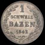 1 батцен 1842 (Кантон Граубюнден, Швейцария)