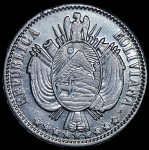 1 боливиано 1867 (Боливия)