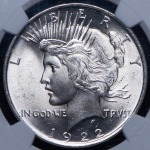 1 доллар 1922 "Peace Dollar" (США) (в слабе)