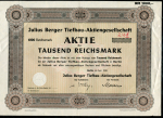 Акция на 1000 марок 1942 "Julius Berger Tiefbau-Aktiengesellschaft" (Германия)