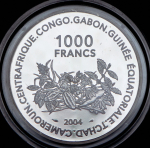 1000 франков 2004 "Чемпионат мира по футболу 2006" (Центральная Африка)