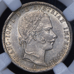 1/4 флорина 1861 (Австрия) (в слабе)