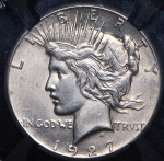 1 доллар 1927 (США) (в слабе) без букв