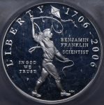 1 доллар 2006 "300 лет со дня рождения Франклина: воздушный змей" (США) (в слабе) P