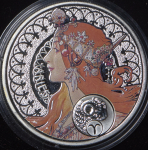 1 доллар 2011 "Овен. Альфонс Муха" (Остров Ниуэ)