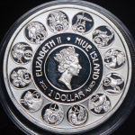 1 доллар 2011 "Овен. Альфонс Муха" (Остров Ниуэ)