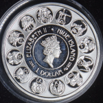 1 доллар 2011 "Телец. Альфонс Муха" (Остров Ниуэ)