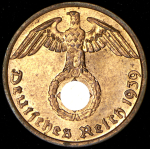 1 пфенниг 1939 (Германия) А