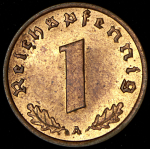1 пфенниг 1939 (Германия) А