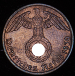 1 пфенниг 1939 (Германия) Е