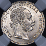 10 крейцеров 1870 (Австрия) (в слабе)