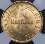 20 марок 1910 (Финляндия) (в слабе) L