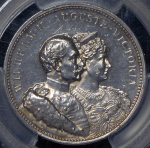 Медаль "25 лет свадьбе Вильгельма II и Августы" 1906 (Пруссия) (в слабе)