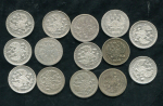 Набор из 14-ти монет 10 копеек (1867-1916)