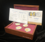 Набор из 4-х монет 10 динар 2008 "Викинги" (Андорра) (в п/у)