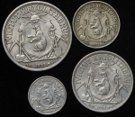 Набор из 4-х монет 1922 "Криолитовые шахты Ивигтут" (Гренландия)
