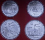 Набор из 4-х сер. монет 1973 "XXI летние Олимпийские игры в Монреале" (Канада) (в п/у)