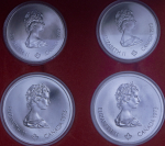 Набор из 4-х сер  монет 1973 "XXI летние Олимпийские игры в Монреале" (Канада) (в п/у)