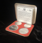 Набор из 4-х сер. монет 1974 "XXI летние Олимпийские игры в Монреале" (Канада) (в п/у)