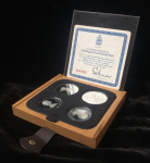 Набор из 4-х сер. монет 1975 "XXI летние Олимпийские игры в Монреале" (Канада) (в п/у)