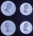 Набор из 4-х сер  монет 1975 "XXI летние Олимпийские игры в Монреале" (Канада) (в п/у)