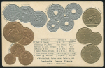 Открытка "Монеты Франции"