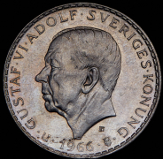 5 крон 1966 "100 лет Конституционной реформе" (Швеция)