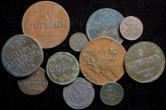 Набор из 23-х медных монет 