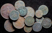 Набор из 42-х медных монет