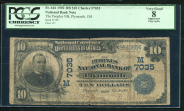 10 долларов 1902 "National Bank of Plymouth" (США) (в слабе)