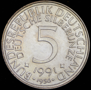 5 марок 1956/1991 (Германия)