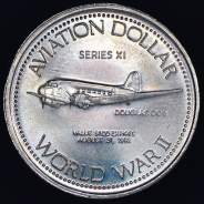 Токен 1992 "Aviation Dollar. Douglas DC-3" (Канада)