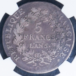 5 франков 1797 (Франция) (в слабе)