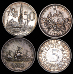 Набор из 4-х сер. монет (страны Европы)