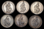Набор из 6-ти сер. монет (Швейцария)