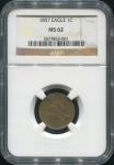 1 цент 1857 (США) (в слабе)