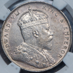 1 доллар 1907 (Стрейтс Сетлментс) (в слабе)