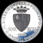 10 динеров 1996 "Карл Великий" (Андора)